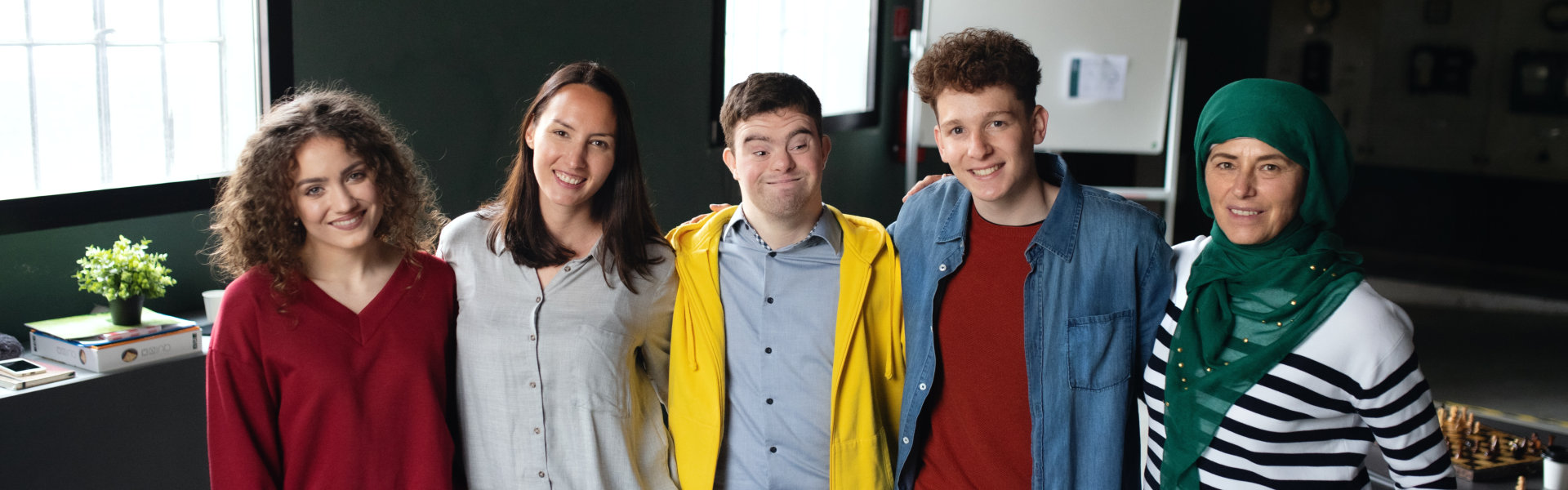 group of people smiling